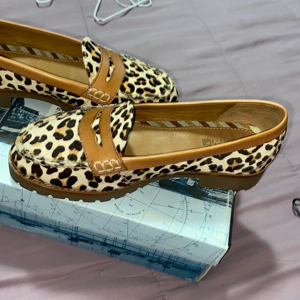 Cheetah print loafers. Worn twice